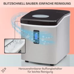 Mr. Black-Frost Eismaschine 150W Edelstahl Schwarz 15kg -Klarstein 10020109 de 0005 usp
