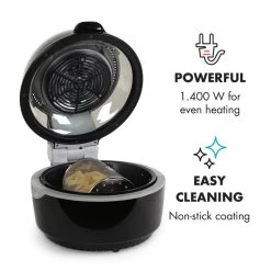 VitAir Heißluftfritteuse Schwarz 1400W Grillen Backen 9 Liter 14 VitAir Heißluftfritteuse Schwarz 1400W Grillen Backen 9 Liter -Klarstein 10021766 yy 0003 logo Klarstein VitAir Heissluftfritteuse V1 Schwarz Grau reedit