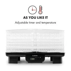 Bananarama Dörrautomat Schwarz 550W Trockner Dehydrator 6 Etagen -Klarstein 10027831 yy 0005 logo Klarstein Bananarama Doerrautomat schwarz reedit