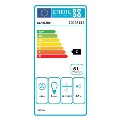 Lumio Primo Retro-Dunstabzugshaube 60cm 490 M³/h LED-Leuchten -Klarstein 10028133 energy label