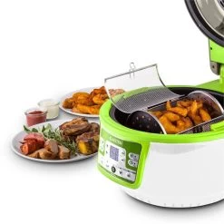 VitAir Turbo Heißluftfritteuse Grün-weiß 1400W Grillen Backen 9l -Klarstein 10028288 yy 0010 ambient klarstein vitair heissluft frieteuse