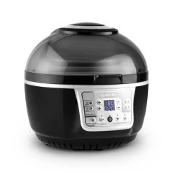 VitAir Turbo Heißluftfritteuse Grau-schwarz 1400W Grillen Backen 9l