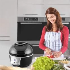 VitAir Turbo Heißluftfritteuse Grau-schwarz 1400W Grillen Backen 9l -Klarstein 10028290 yy 0004 ambient klarstein vitair heissluft frieteuse