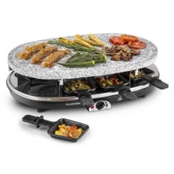 Steaklette Raclettegrill 1500 W Granit-Natursteinplatte 8 Personen