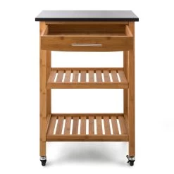 Tennessee Servierwagen Küchenwagen 4 Etagen Holz Granit Mobil -Klarstein 10028590 uk 0003 detail