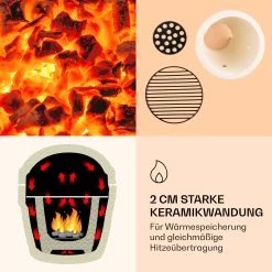 Princesize Kamado-Grill Keramikgrill Edelstahl-Grillrost Smoker BBQ 11 Princesize Kamado-Grill Keramikgrill Edelstahl-Grillrost Smoker BBQ -Klarstein 10029124 de 0004 logo