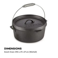 Hotrod 45 Dutch Oven BBQ-Topf 4,5 Qt / 4 Liter Gusseisen Schwarz -Klarstein 10029165 yy 0008 logo