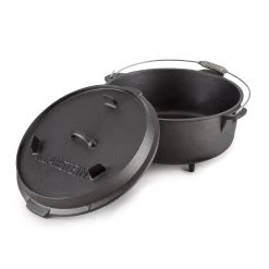 Hotrod 145 Dutch Oven BBQ-Topf 12 Qt / 11,4 Liter Gusseisen Schwarz -Klarstein 10029168 yy 0005 logo