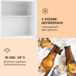 Garfield Gefrierschrank Gefrierwürfel 35 L 65 W 2 Etagen Edelstahl -Klarstein 10029335 de 0004 logo