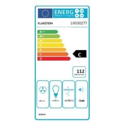 Secret Service Deckenhaube Dunstabzugshaube 220W Touch Glas LED -Klarstein 10030277 energy label