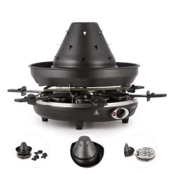 Taste Volcano Tartarengrill Raclettegrill 1500 W 6 Personen Schwarz -Klarstein 10030307 yy 0006 detail Klarstein Tataren Grill Raclette Grill