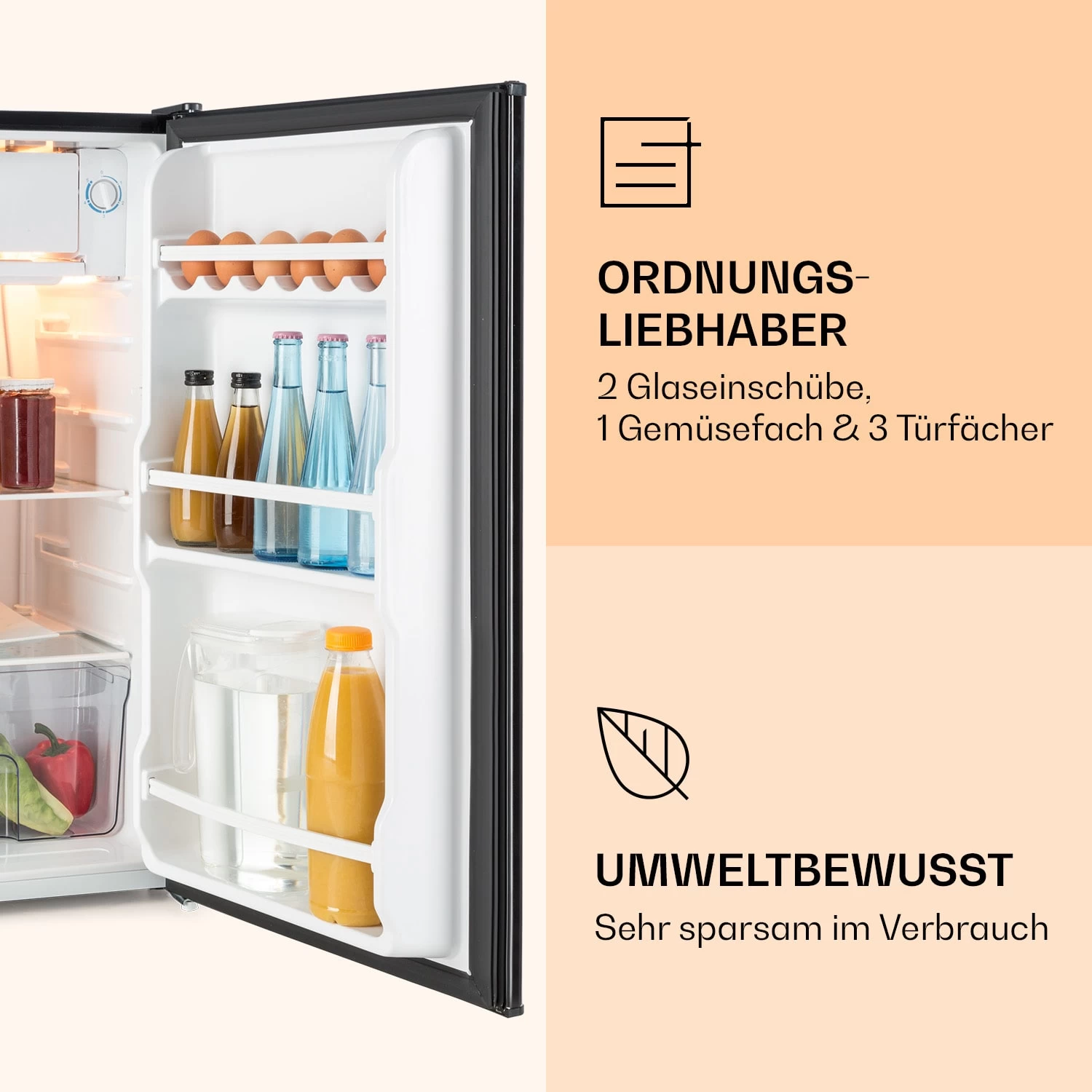 Alleinversorger Kühlschrank 91 Liter 2 Ebenen Thermostat Eisfach 6 Alleinversorger Kühlschrank 91 Liter 2 Ebenen Thermostat Eisfach – Bild 4