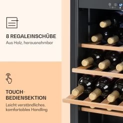 Vinamour 54 Duo Weinkühlschrank 2 Zonen 148 Ltr 54 Fl Touch-Display -Klarstein 10030714 de 0005 logo