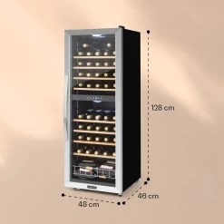 Vinamour 54 Duo Weinkühlschrank 2 Zonen 148 Ltr 54 Fl Touch-Display -Klarstein 10030714 yy 0007 logo