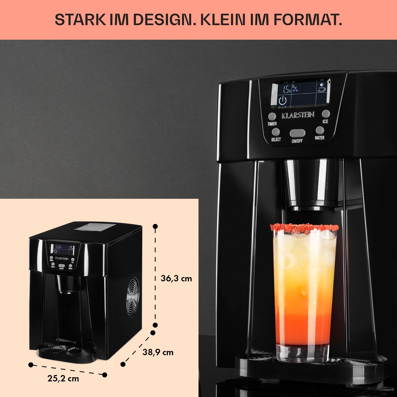 Ice Volcano 2G Eismaschine LED 12kg Je 24h 2l 6-12min Schwarz 8 Ice Volcano 2G Eismaschine LED 12kg Je 24h 2l 6-12min Schwarz – Bild 6