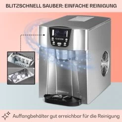Ice Volcano 2G Eismaschine LED 12kg Je 24h 2l 6-12min Silber -Klarstein 10030848 DE 0005 usp