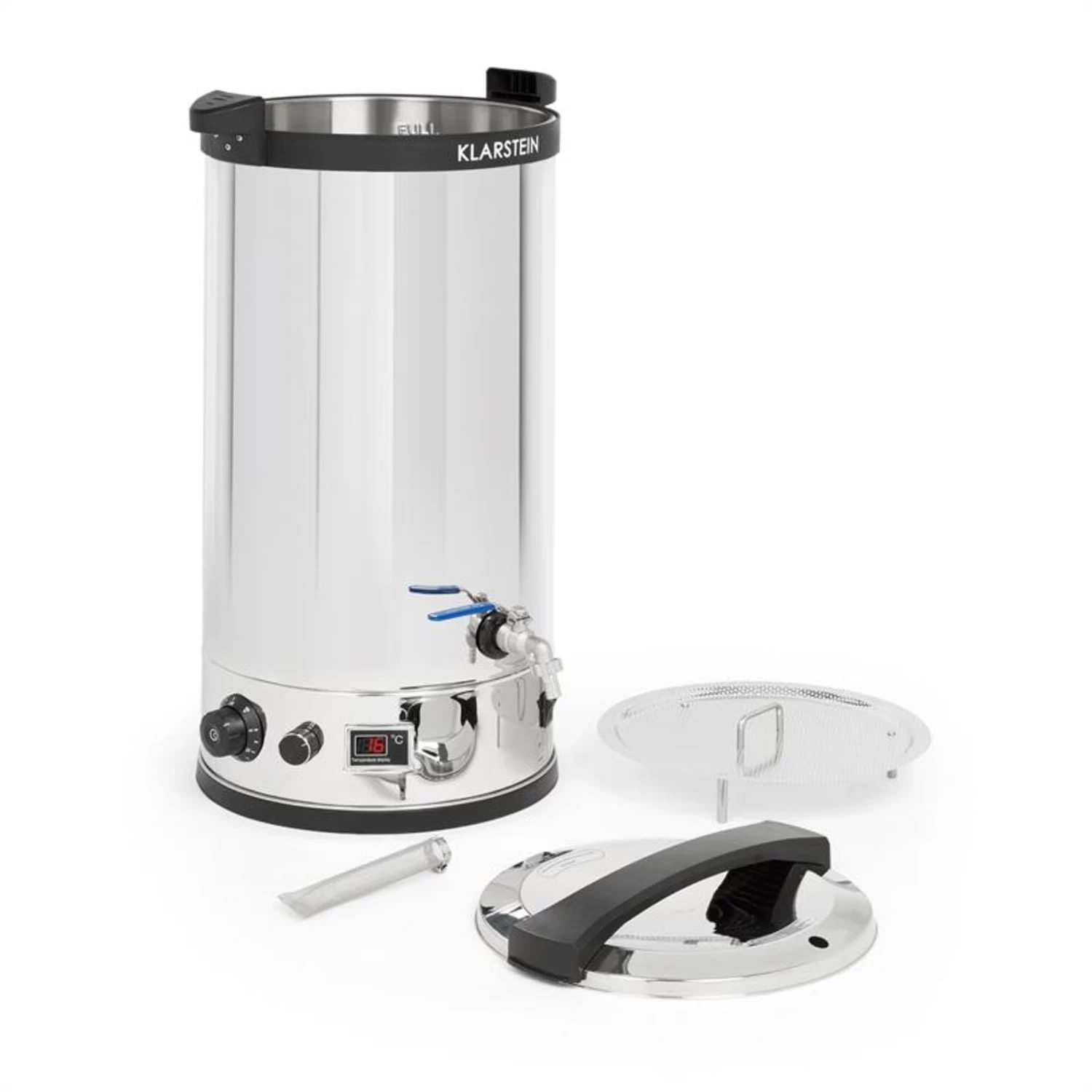 Füllhorn Maischekessel 2500W 30l LED-Display Timer 304-Edelstahl 4 Füllhorn Maischekessel 2500W 30l LED-Display Timer 304-Edelstahl – Bild 2