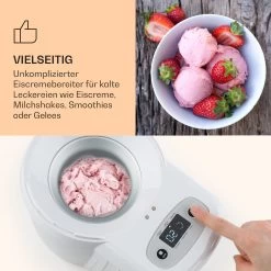 Schneeflöckchen Eiscremebereiter Thermoelektrisch 700ml Leise Weiß -Klarstein 10031663 de 0004 logo