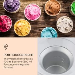 Schneeflöckchen Eiscremebereiter Thermoelektrisch 700ml Leise Weiß -Klarstein 10031663 de 0005 logo