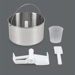 Vanilly Sky Family Eiscremebereiter Frozen Yoghurt 250W 2,5l Silber -Klarstein 10031846 yy 0007 detail Klarstein Vanilly Sky Family Eiscremebereiter silber