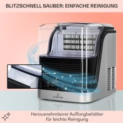 Kristall Eiswürfelmaschine Kristalleis 2 Größen 2,5l Wassertank -Klarstein 10031891 de 0005 usp