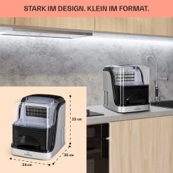 Kristall Eiswürfelmaschine Kristalleis 2 Größen 2,5l Wassertank -Klarstein 10031891 de 0006 usp