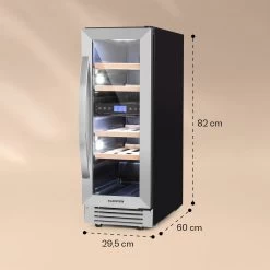Vinovilla 17 Built-In Duo Weinkühlschrank 2 Zonen 53l 17 Fl. Glastür -Klarstein 10032030 yy 0007 logo