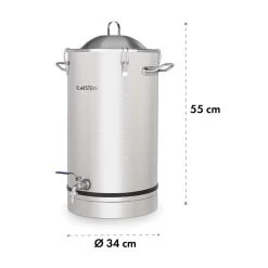 Maischfest Fermenter 25 Fermentierkessel 25 Ltr Gärröhrchen Edelstahl -Klarstein 10032122 yy 0006 logo Klarstein Maischfest Fermenter 25 Gaerkessel 25l