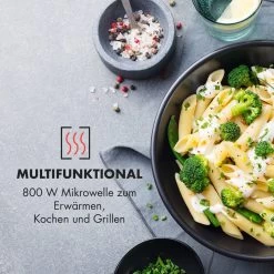 Fine Dinesty 2-in-1-Mikrowelle: 23l 800W / Grill: 1000W Blau -Klarstein 10032201 de 0004 logo