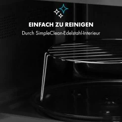 Fine Dinesty 2-in-1-Mikrowelle: 23l 800W / Grill: 1000W Blau -Klarstein 10032201 de 0007 logo