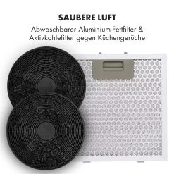 Barett Inselabzugshaube Ø35cm Umluft 558 M³/h LED Aktivkohlefilter -Klarstein 10032301 de 0005 logo