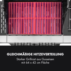 Tomahawk 4.2 SBG Gasgrill 6 Brenner 20,7 KW 64x42cm Grill Edelstahl -Klarstein 10032308 de 0007 logo