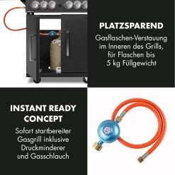 Tomahawk 4.2 SBG Gasgrill 6 Brenner 20,7 KW 64x42cm Grill Edelstahl -Klarstein 10032308 de 0009 logo