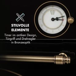 Victoria Einbaubackofen Retro-Design 9 Funktionen 50-250°C Schwarz -Klarstein 10032460 de 0006 logo