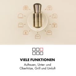 Victoria Einbaubackofen Retro-Design 9 Funktionen 50-250°C Elfenbein -Klarstein 10032485 de 0004 logo