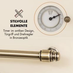 Victoria Einbaubackofen Retro-Design 9 Funktionen 50-250°C Elfenbein -Klarstein 10032485 de 0006 logo