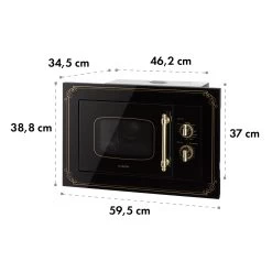 Victoria 20 Einbau-Mikrowelle, 20 L, 800 W, Grill: 1000 W, Schwarz -Klarstein 10032591 yy 0010 logo