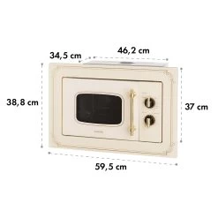 Victoria 20 Einbau-Mikrowelle, 20 L, 800 W, Grill: 1000 W, Elfenbein -Klarstein 10032592 yy 0010 logo