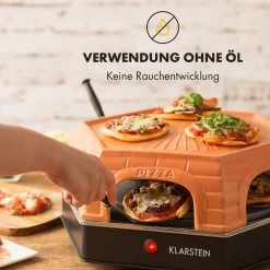 Capricciosa Pizzaofen 1500W Abdeckung Aus Terracotta Warmhaltefunktion -Klarstein 10032597 de 0004 logo