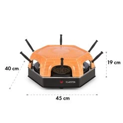 Capricciosa Pizzaofen 1500W Abdeckung Aus Terracotta Warmhaltefunktion -Klarstein 10032597 yy 0009 logo