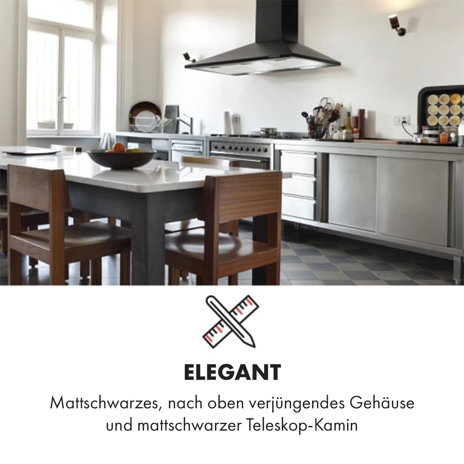 Zugspitze 90 Dunstabzugshaube Wandanbau 65W 330m³/h LED 6 Zugspitze 90 Dunstabzugshaube Wandanbau 65W 330m³/h LED – Bild 4