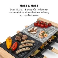 Chateaubriand Nuovo Raclette 1200W Aluminium / Stein 8 Personen Holz -Klarstein 10032729 de 0003 logo