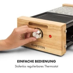 Chateaubriand Nuovo Raclette 1200W Aluminium / Stein 8 Personen Holz -Klarstein 10032729 de 0005 logo