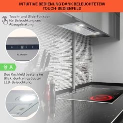 Paolo Dunstabzugshaube Einbau 52,5 Cm EEK: A 593 M³/h LED Touch -Klarstein 10032841 de 0004 usp
