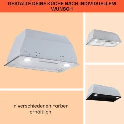Paolo Dunstabzugshaube Einbau 52,5 Cm EEK: A 593 M³/h LED Touch -Klarstein 10032841 de 0008 usp