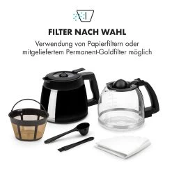 Aromatica II Set Kaffeemaschine, Mahlwerk, 1,25 L, Schwarz -Klarstein 10032874 de 0004 logo