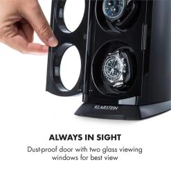 St. Gallen Premium Uhrenbeweger 2 Uhren 4 Geschwindigkeiten -Klarstein 10032887 yy 0007 logo Klarstein St Gallen Premium Uhrenbeweger schwarz reedit