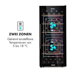 Barossa 102 Duo Weinkühlschrank 102 Fl 226 Ltr 2 Zonen Touch-Steuerung -Klarstein 10032921 de 0005 logo