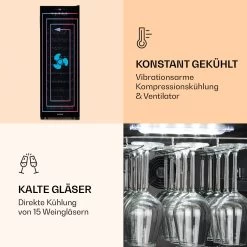 Bellevin 62 Weinkühlschrank 56 Flaschen 5-20°C EEC G -Klarstein 10032923 de 0005 logo