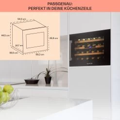 Vinsider 24 Built-In Uno Onyx Einbau-Weinkühlschrank 24 Flaschen 57 L -Klarstein 10032965 de 0005 usp